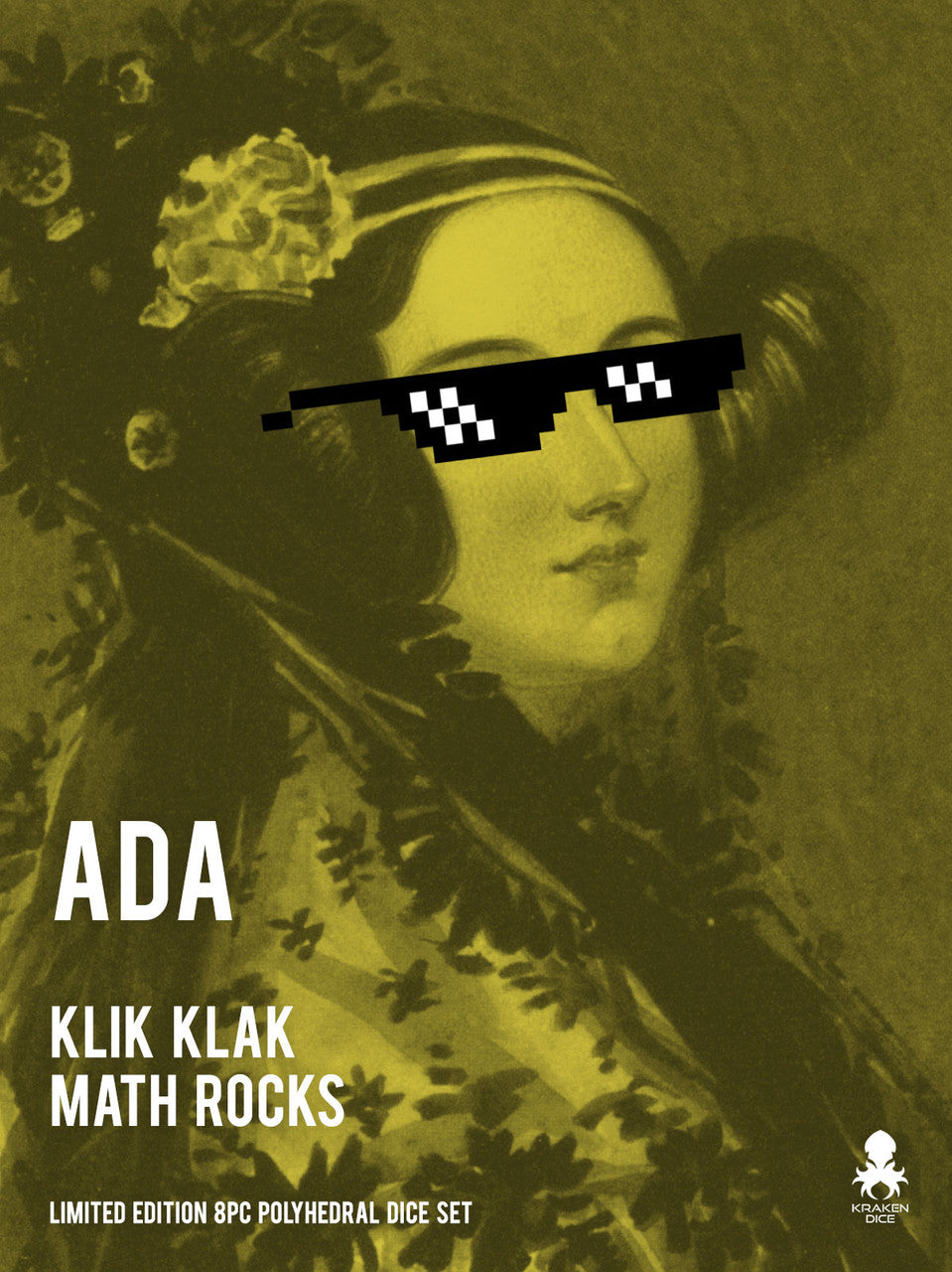 Ada: Klik Klak Math Rocks Limited Edition 8pc Polyhedral Dice Set